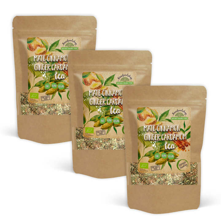 Kanel Ingefær Kardemomme Maté Te ØKO 70g x 3 pakker i gruppen Råvarer & Drikke / Drikkevarer / Te hos Rawfoodshop Scandinavia AB (YM100670-SET3)