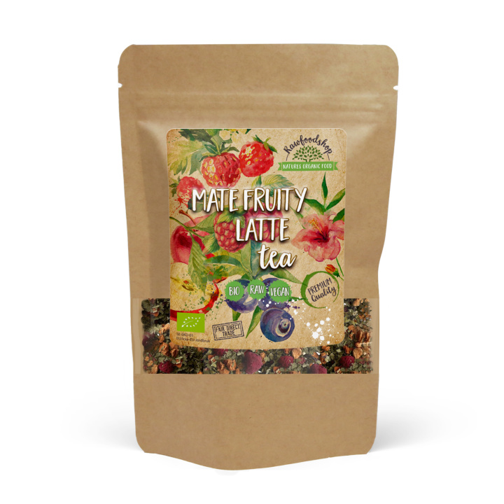 Fruktig Latte Maté Te ØKO 70g i gruppen Råvarer & Drikke / Drikkevarer / Te hos Rawfoodshop Scandinavia AB (YM101670)