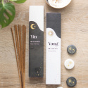 Røkelsespinner Gavesett Yin Yang Svart Oud & Kokosolje