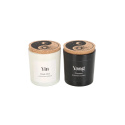 Duftlys Gavesett Yin Yang Svart Oud & Kokosolje