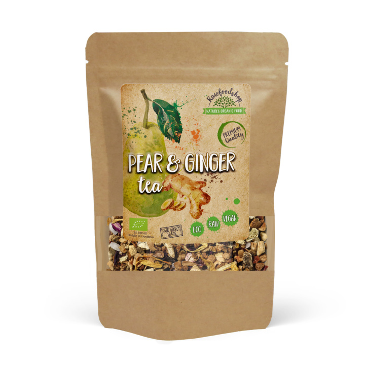 Pære og Ingefær Te ØKO 100g i gruppen Råvarer & Drikke / Drikkevarer / Te hos Rawfoodshop Scandinavia AB (ZFN026707-1)